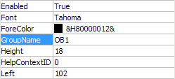 Option Button Properties