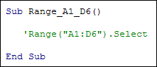 An Excel VBA comment