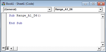 Creating a Subroutine in Excel