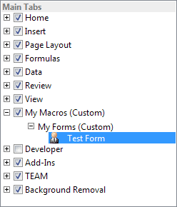 The newly added Tab