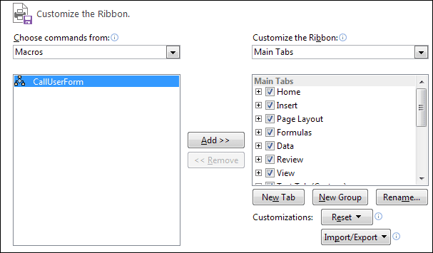 List of Macros
