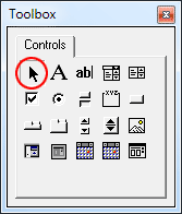 The Toolbox selection arrow