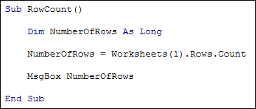 Excel VBA As Long variable type