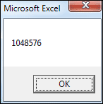 A VBA message box