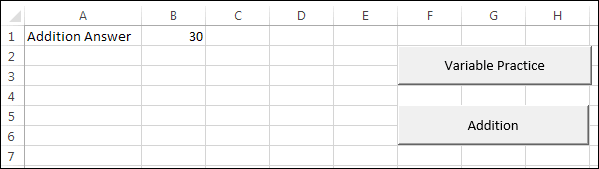Excel VBA code that adds numbers from a button on a spreadsheet